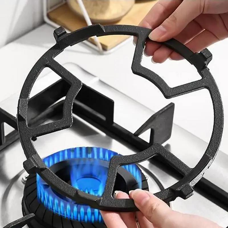 Non Slip Iron Stable Wok Ring Cast Iron Stove Trivets For Kitchen Wok Cooktop Range Pan Holder Stand Stove Rack Milk